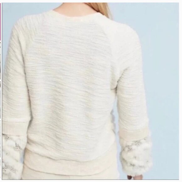 Anthropologie Amadi‎ Calista Faux Fur Sweater Small - Picture 5 of 13